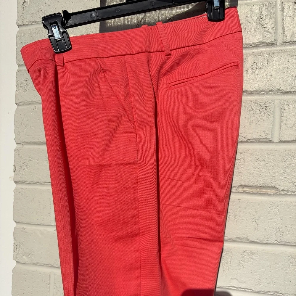 J Crew Cafe Capri chino pants 2 coral